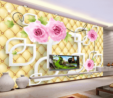 3D Leaf Blossom 369 Wallpaper AJ Wallpaper 