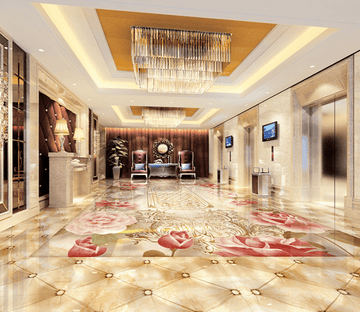 3D Flowering 183 Floor Mural Wallpaper AJ Wallpaper 2 