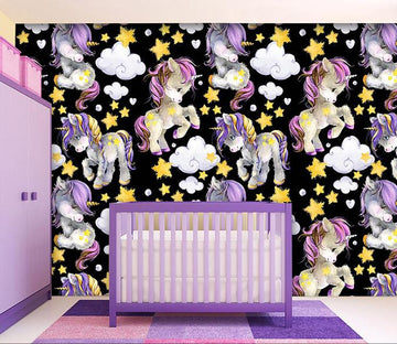 3D Cartoon Unicorn Stars 272 Wallpaper AJ Wallpaper 