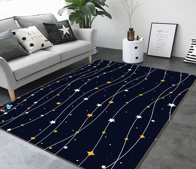 3D Pentagram Line 015 Non Slip Rug Mat Mat AJ Creativity Home 