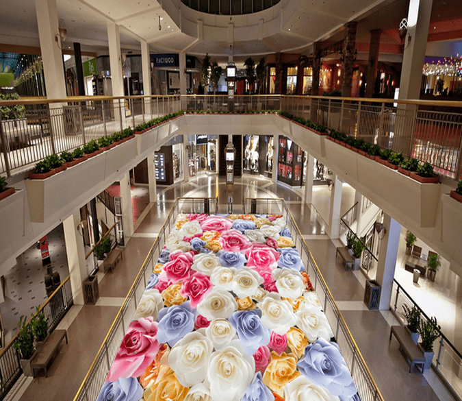 3D Colored Flowers 131 Floor Mural Wallpaper AJ Wallpaper 2 