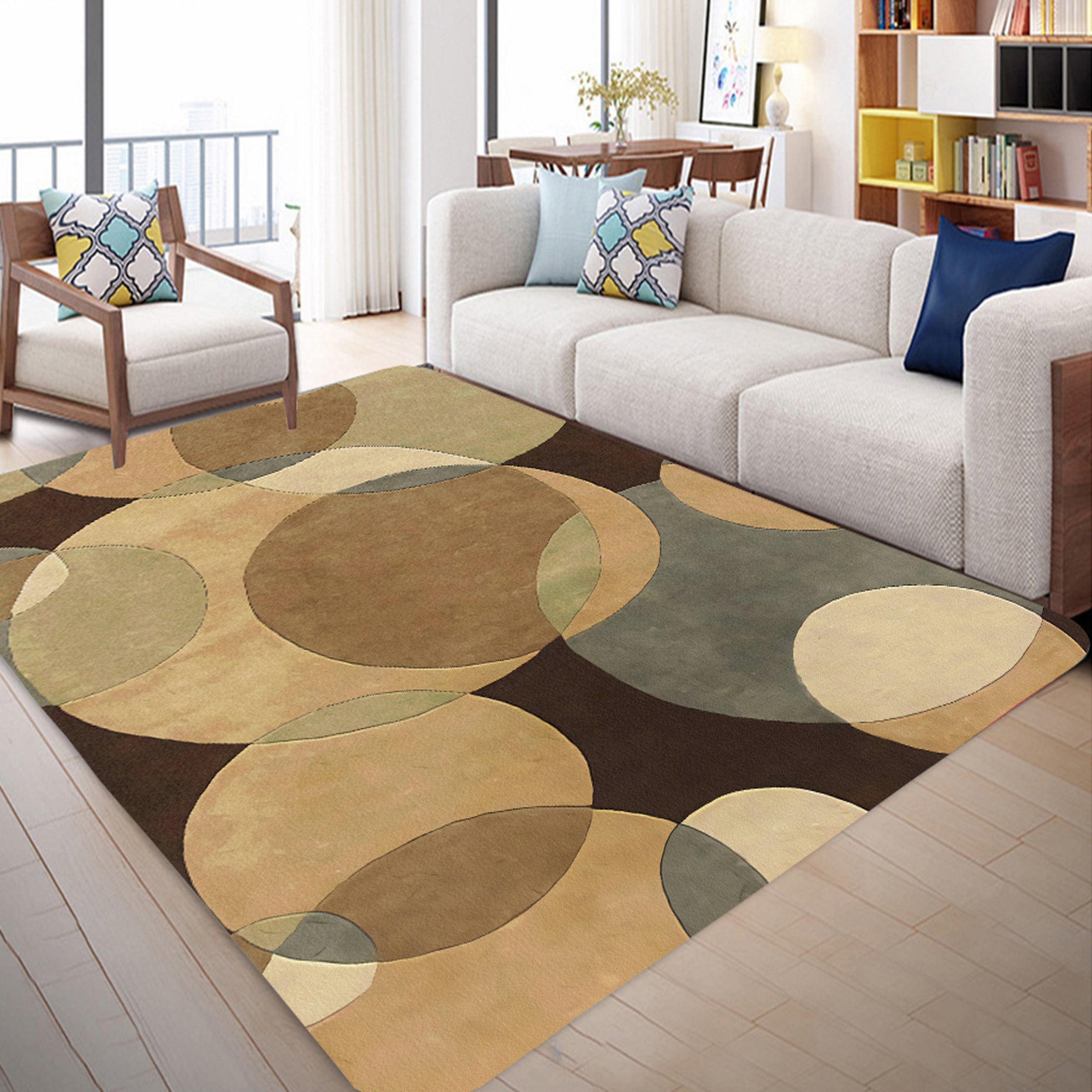 3D Modern Round WG052 Non Slip Rug Mat Mat AJ Creativity Home 