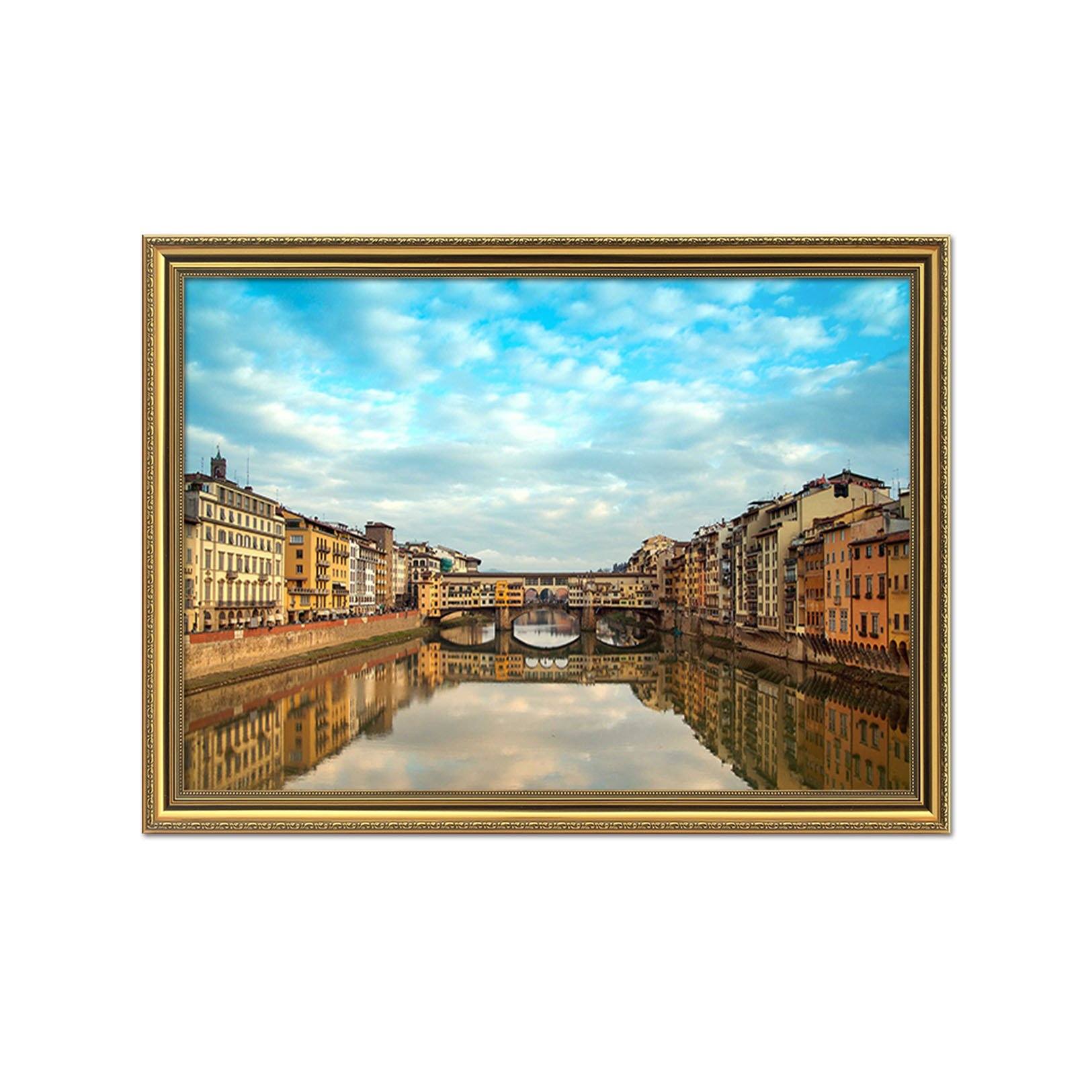 3D Calm Town 029 Fake Framed Print Painting Wallpaper AJ Creativity Home 