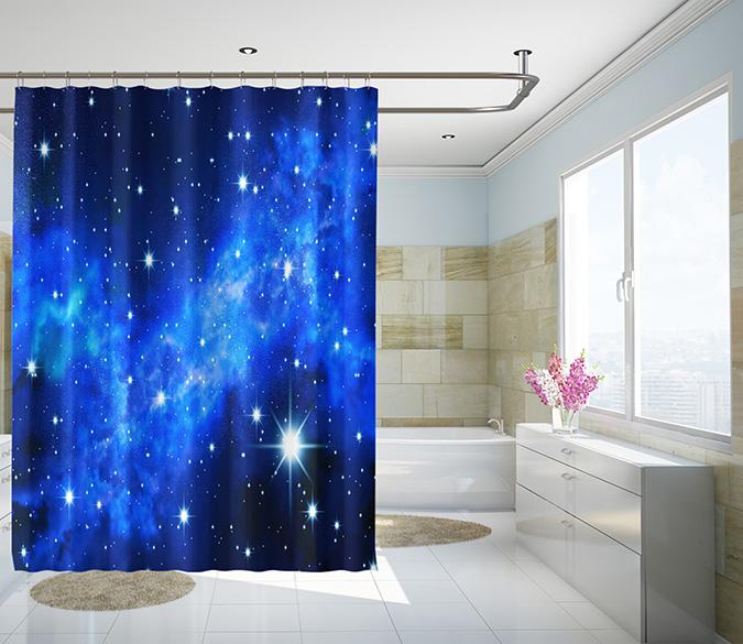 3D Galaxy Starry Sky 145 Shower Curtain 3D Shower Curtain AJ Creativity Home 
