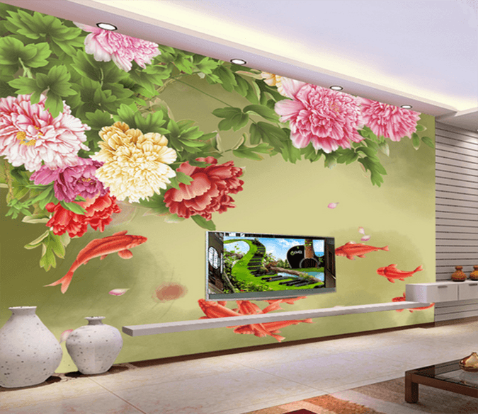3D Bouquet Fish 363 Wallpaper AJ Wallpaper 