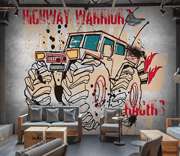 3D Big Wheel Car 987 Wallpaper AJ Wallpaper 2 