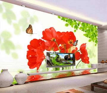 3D Butterfly Bouquet 331 Wallpaper AJ Wallpaper 