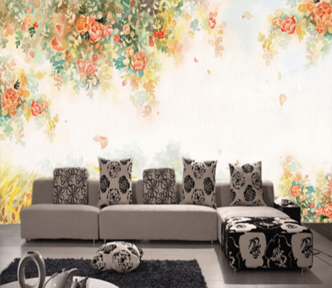 3D Meadow Flowers 083 Wallpaper AJ Wallpaper 