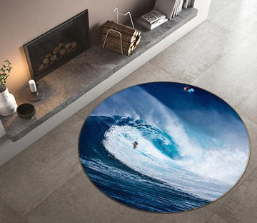 3D Fierce Surf 132 Round Non Slip Rug Mat Mat AJ Creativity Home 