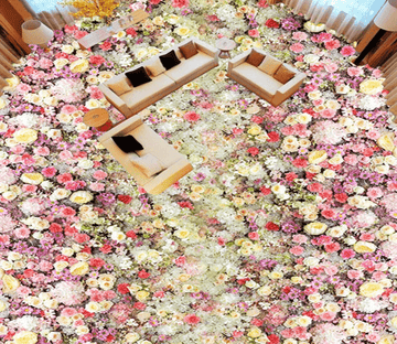 3D Multicolored Flowers 067 Floor Mural Wallpaper AJ Wallpaper 2 