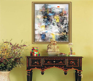 3D Ink Landscape 077 Fake Framed Print Painting Wallpaper AJ Creativity Home 