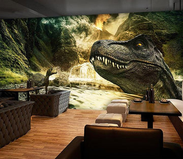 3D Volcano River Dinosaur 265 Wallpaper AJ Wallpaper 