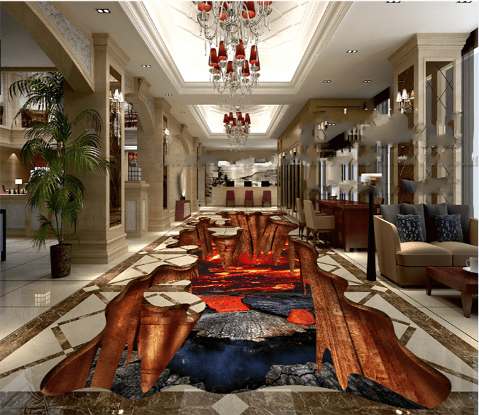 3D Magma 154 Floor Mural Wallpaper AJ Wallpaper 2 