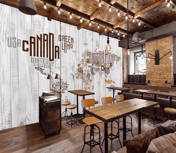 3D Wooden Board English Map 228 Wallpaper AJ Wallpaper 2 