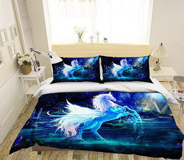 3D Dream Unicorn 099 Bed Pillowcases Quilt Wallpaper AJ Wallpaper 
