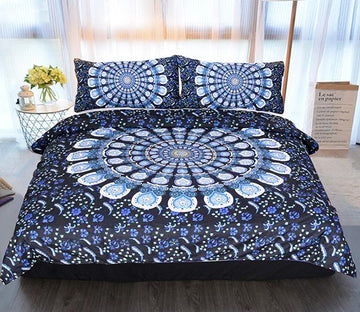 3D Blue Peacock 93 Bed Pillowcases Quilt Wallpaper AJ Wallpaper 