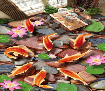 3D Fish School 135 Floor Mural Wallpaper AJ Wallpaper 2 