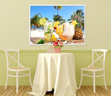 3D Fruit Juice 114 Fake Framed Print Painting Wallpaper AJ Creativity Home 