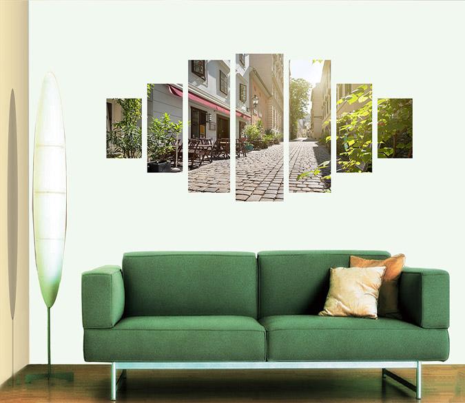 3D Alley Quiet 020 Unframed Print Wallpaper Wallpaper AJ Wallpaper 