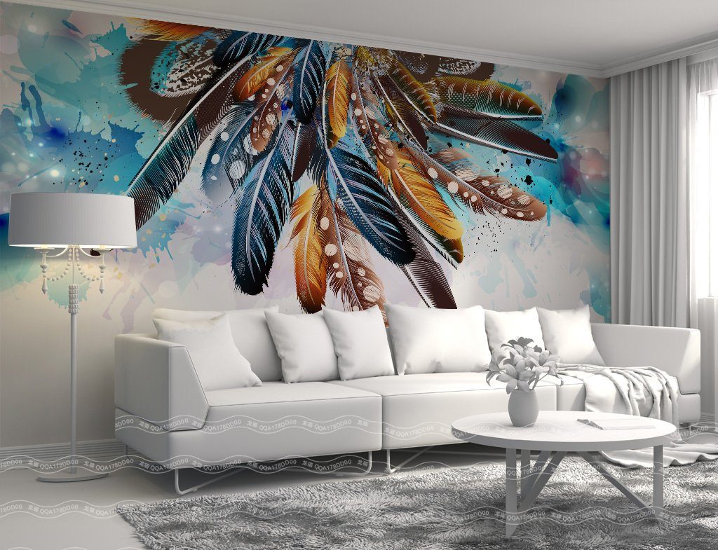 3D Feather 156 Wall Murals Wallpaper AJ Wallpaper 2 