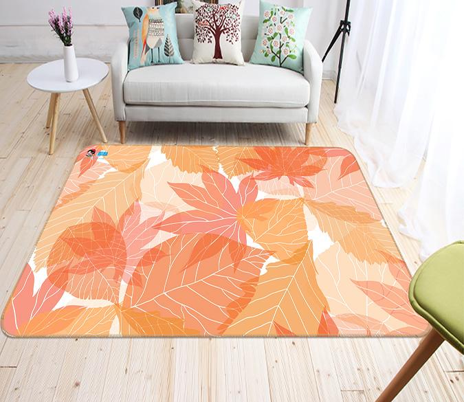 3D Maple Leaf 078 Non Slip Rug Mat Mat AJ Creativity Home 