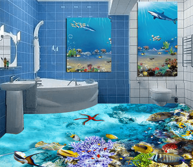 3D Seabed Starfish 202 Floor Mural Wallpaper AJ Wallpaper 2 