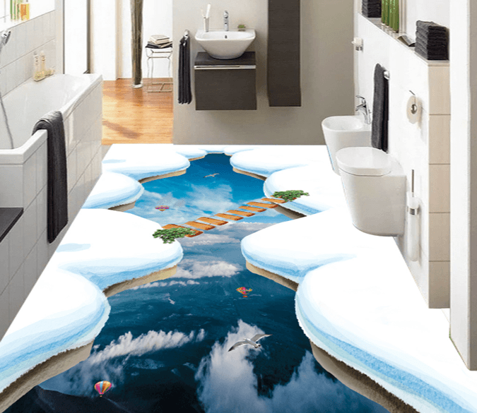 3D Hot Air Balloon 330 Floor Mural Wallpaper AJ Wallpaper 2 