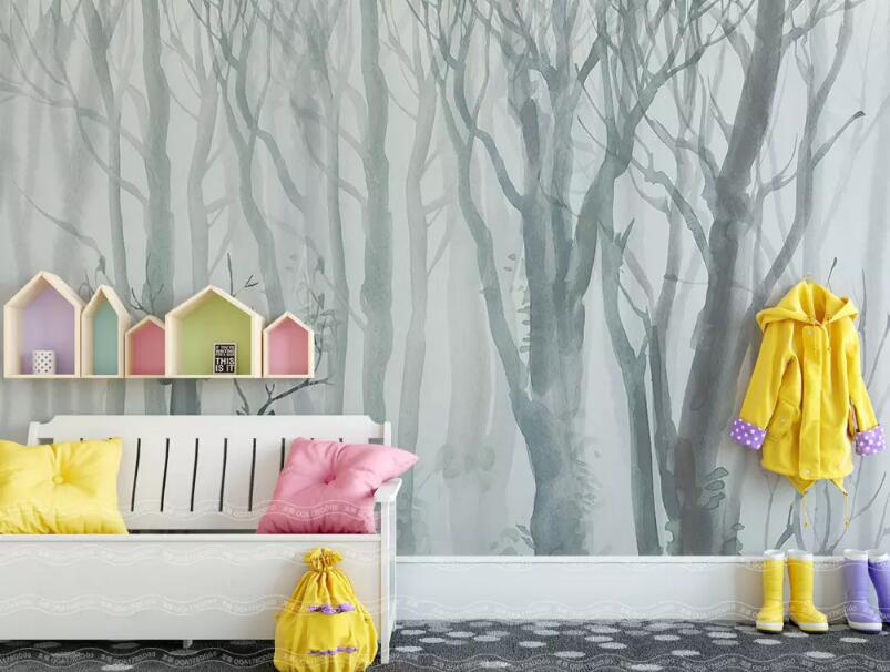 3D Misty Woods 1465 Wall Murals Wallpaper AJ Wallpaper 2 