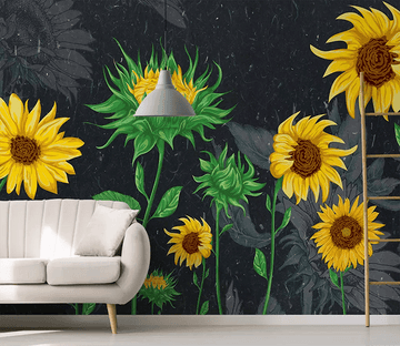 3D Oil Painting Sunflower 306 Wallpaper AJ Wallpaper 2 