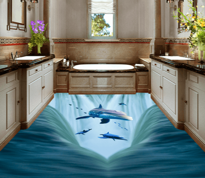 3D Sea Elf 020 Floor Mural Wallpaper AJ Wallpaper 2 