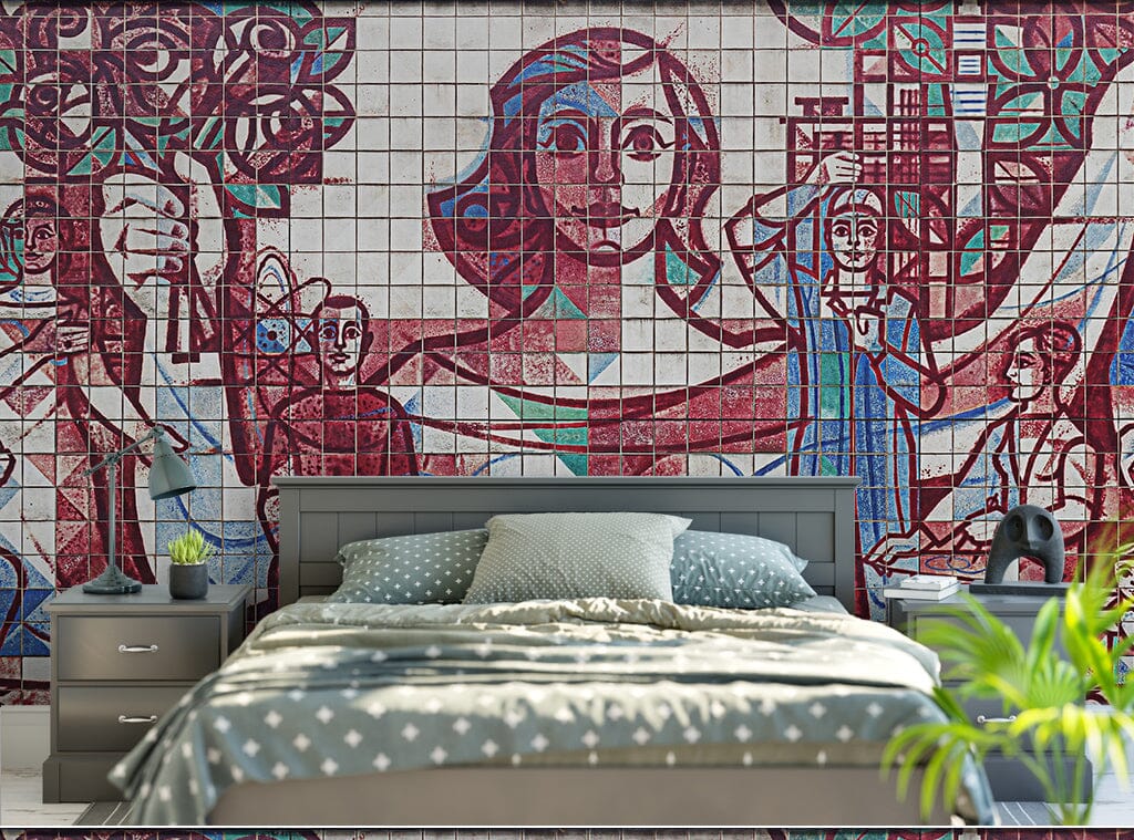 3D Sketch Girl WC023 Wall Murals Wallpaper AJ Wallpaper 2 