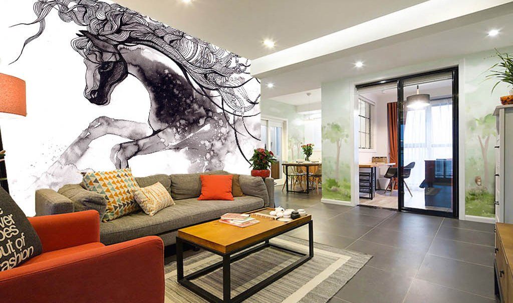 3D Abstract Horse 189 Wall Murals Wallpaper AJ Wallpaper 2 