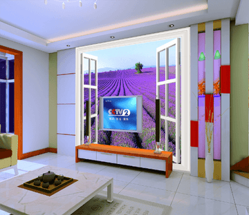 3D Endless Lavender 322 Wallpaper AJ Wallpaper 