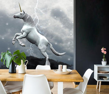 3D Lightning Unicorn 358 Wallpaper AJ Wallpaper 