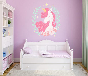 3D Powder Unicorn 231 Wall Stickers Wallpaper AJ Wallpaper 