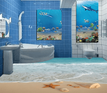 3D Slow Sea Breezeh 203 Floor Mural Wallpaper AJ Wallpaper 2 