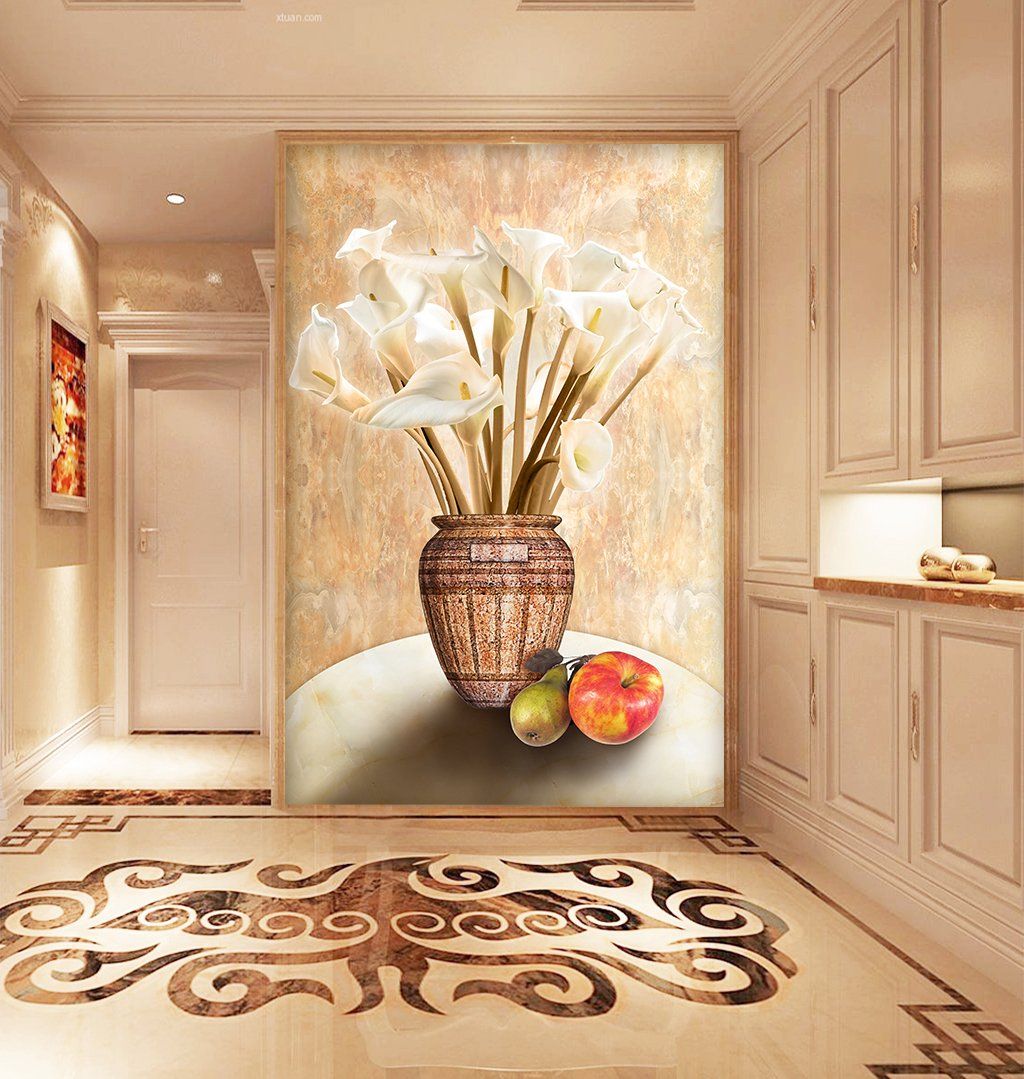 3D Vase Flower 548 Wall Murals Wallpaper AJ Wallpaper 2 
