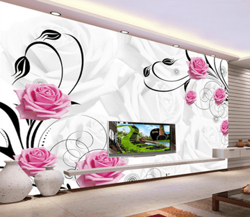3D Blooming Roses 260 Wallpaper AJ Wallpaper 