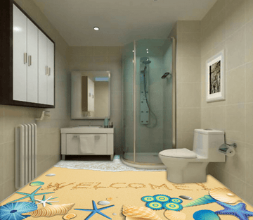 3D Romantic Beach 184 Floor Mural Wallpaper AJ Wallpaper 2 