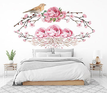 3D Garland Bird 068 Wall Stickers Wallpaper AJ Wallpaper 