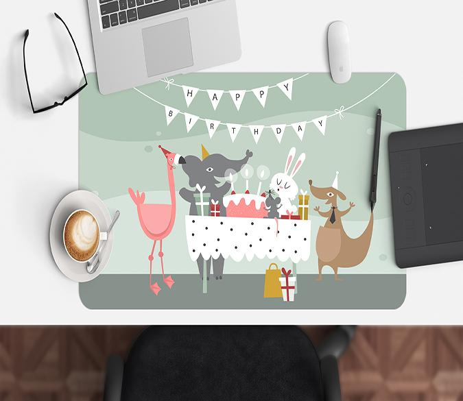 3D Birthday Greetings 199 Desk Mat Mat AJ Creativity Home 