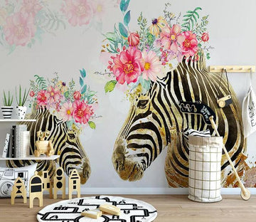 3D Zebra Wreath 127 Wallpaper AJ Wallpaper 