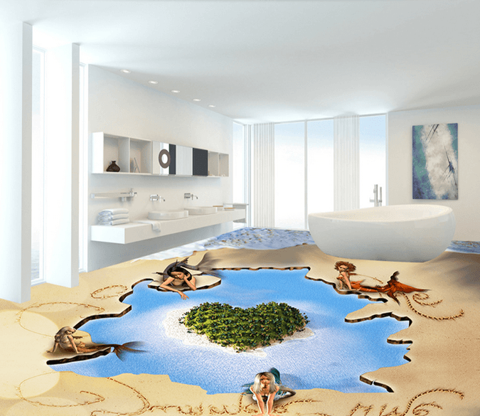 3D Love Island 143 Floor Mural Wallpaper AJ Wallpaper 2 