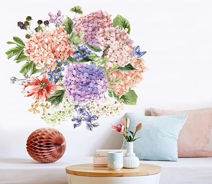 3D Blueberry Butterfly 009 Wall Stickers Wallpaper AJ Wallpaper 