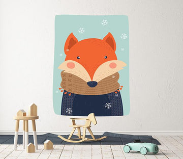 3D Red Fox Clothes 109 Wall Stickers Wallpaper AJ Wallpaper 