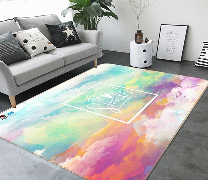 3D Color Cloud 239 Non Slip Rug Mat Mat AJ Creativity Home 