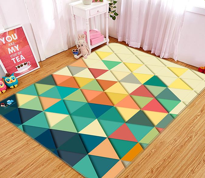 3D Gradient Triangle 225 Non Slip Rug Mat Mat AJ Creativity Home 