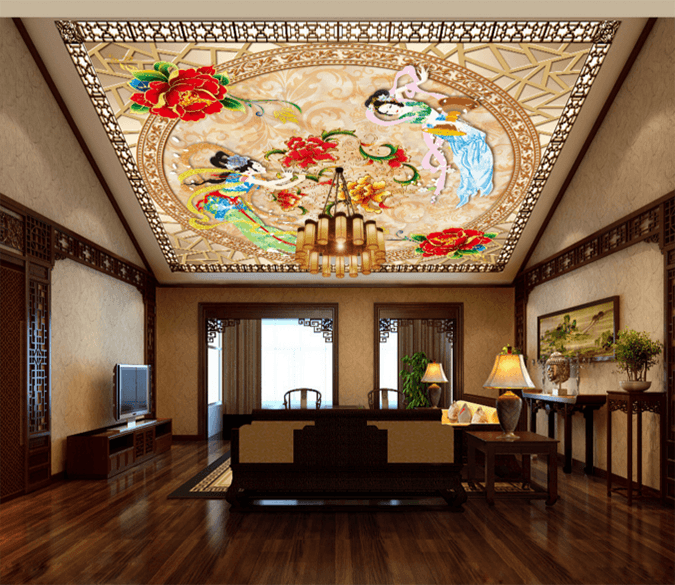 Round Flower Woman 267 Wallpaper AJ Wallpaper 