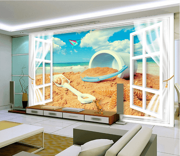 3D Shovel Beach 376 Wallpaper AJ Wallpaper 