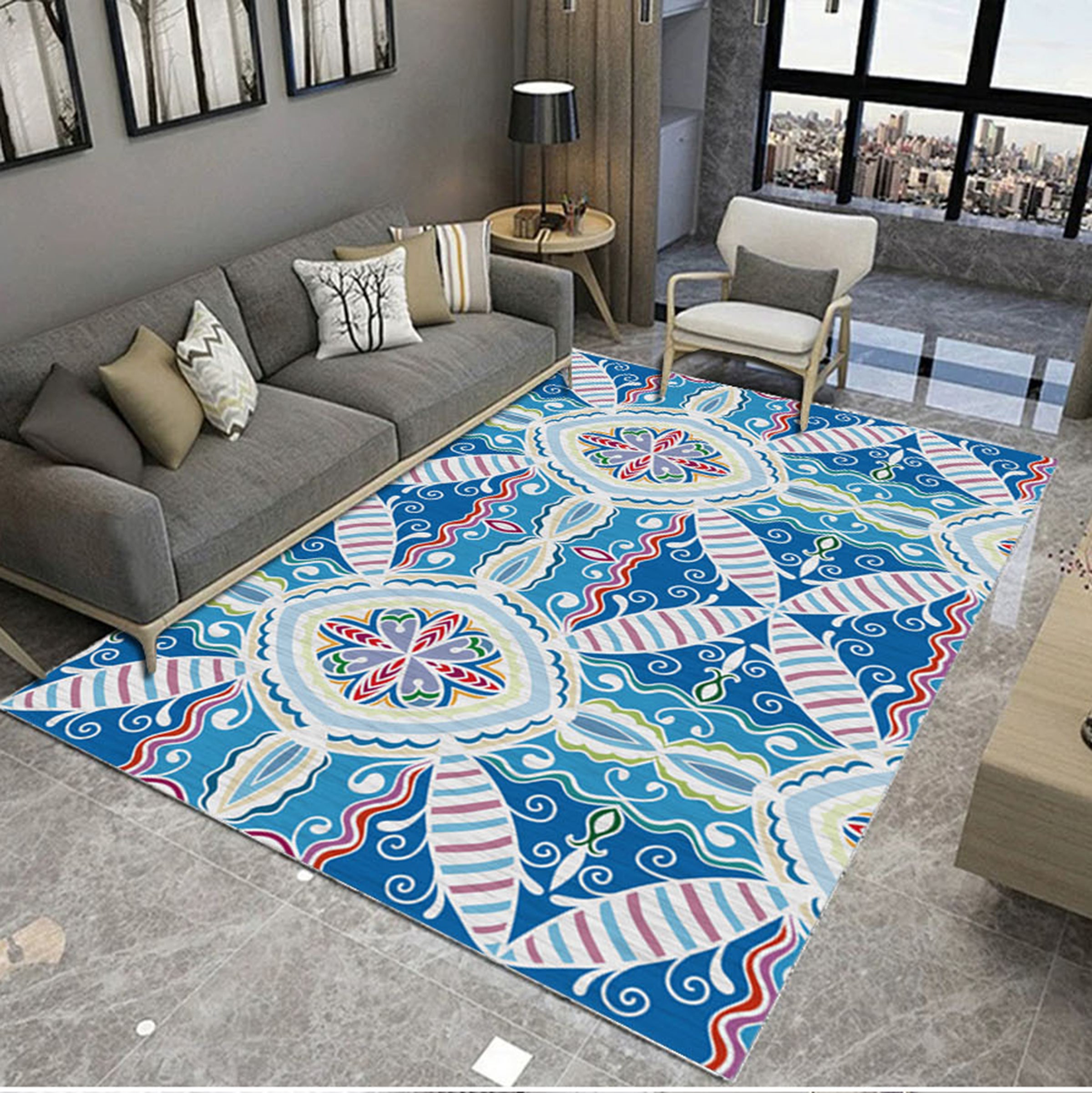 3D Color Pattern WG529 Non Slip Rug Mat Mat AJ Creativity Home 
